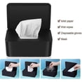 thumbnail image 4 of Tissue Box With Lid, Waterproof Dustproof Wet Wipes Box, Tissue Dispenser For Car Home Office (black), 4 of 5