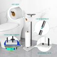 thumbnail image 3 of Feilern Soporte Para Papel Higiénico Para Baño, Dispensador De Papel Higiénico, 4 Rollos De Reserva Con Estante Superior De Almacenamiento Para Teléfonos Móviles, Toallitas, Billetera Y Más (Negro Már, 3 of 5