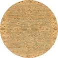 thumbnail image 1 of Ahgly Company Indoor Round Abstract Orange Abstract Area Rugs, 4' Round, 1 of 6