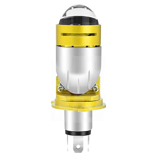 1 bombilla LED H4 para faros delanteros de coche, doble lente, luz alta y baja