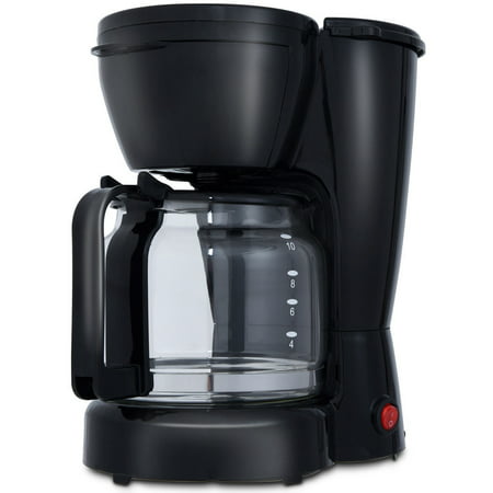GHP 900W Black & Silver Coffee Maker Brewer Machine with 1500CC Nonstick Glass