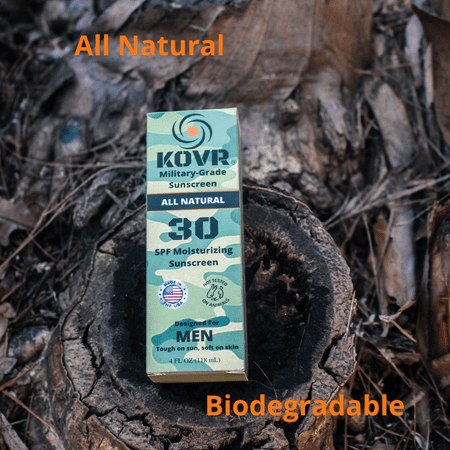 KOVR Mineral Sunscreen SPF 30 - Water Resistant Face and Body Sunscreen Lotion, Unscented, 4 fl oz.