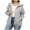 Gray, variant on hoksml Women's Winter Fleece Hooded Jacket Zip Up Hoodies Sweatshirts Plus Size Solid Color Long Sleeve Athletic Warm Coat with Pockets XL-5XL
