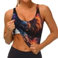 thumbnail image 3 of Fuzoiu Forest Cool Lion Print Women's Sports Vest,U-Back Sports Tank,Gym Vests,Athletic Sleeveless Shirts,Exercise Undershirts,Yoga, Gym, and Dance Wear-Large, 3 of 8
