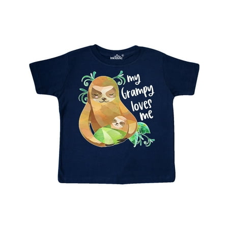 

Inktastic My Grampy Loves Me Cute Sloth and Baby Gift Toddler Boy or Toddler Girl T-Shirt