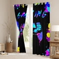 thumbnail image 3 of Castle Fairy Children Teens Adults Gradient Video Game Gamepads Curtains Pack of 2 (42x84 Each),Abstract Boys Game Controller Curtains Blackout,Hippie Graffiti Splash Bedroom Curtains Home Decor, 3 of 6