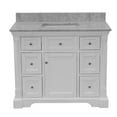 thumbnail image 4 of Sydney 42" Bathroom Vanity with White Cabinet and Carrara Marble Top, 4 of 6