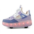 thumbnail image 4 of Kids Wheels Shoes with Lights Rechargeable Roller Skates Shoes Retractable Wheels Shoe LED Flashing Sneakers for Girls Boys Gift, 4 of 18