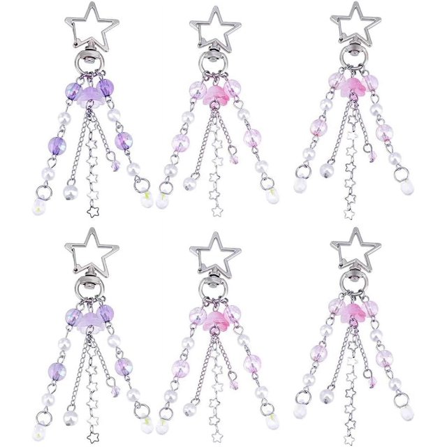 Llaveros estéticos, lindos llaveros, elegantes colgantes de medusa, llavero de coche para mujer, mochila, decoración de teléfono.