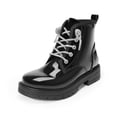 thumbnail image 1 of Botas DREAM PAIRS de combate con glitter para niñas talla 12 negras, 1 of 7
