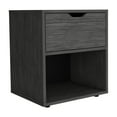 thumbnail image 2 of DEPOT E-SHOP Adak 19.7" Nightstand End Table with Drawer & Shelf - Light Gray for Small Spaces, 2 of 7