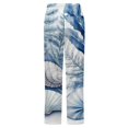 thumbnail image 6 of Oceanic Shell Art Print Winter Female Pants Flannel High Waist Women Pants Lady Warm Straight Leg Plush Trousers, 6 of 7