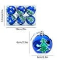 thumbnail image 2 of Christmas Ornaments, Shatterproof Christmas Decorations, 6pc Set Xmas Tree Balls for Holiday Wedding Party Tabletop Small Trees Decoration, Durable Plastic Material, 2.36 Inch, 2 of 7