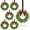 Green 6, variant on Bootesun 4PCS 12" Mini Christmas Wreath, Small Wreaths for Kitchen Cabinets with Red Bows and Bells, Artificial Mini Wreaths Indoor/Outdoor for Christmas Window, Stairs Railing and Chairs Decors