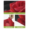 thumbnail image 4 of Red Rose Bar Stool Covers Set of 4, Abstract Spring Flowers Vintage Black Stretch Washable Bar Chair Covers with Backs, Removable Pub Counter Height Chair Cover for Kitchen Dining Room Cafe, 4 of 7