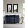 thumbnail image 5 of James Martin Vanities Brittany 60" Victory Blue Double Vanity w/ 3 CM Arctic Fall Solid Surface Top, 5 of 5