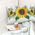 thumbnail image 4 of Pofeuu Sunflowers (2) Print Polyester Microfiber Plush Pillowcases, Super Soft and Cozy Pillow Case Covers with Envelop Closure（Pillow core not included）-16"x24", 4 of 6