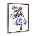 thumbnail image 4 of Born Again Christian Cowgirl Gray Framed Floater Canvas Wall Art, design by Amanda Greenwood, 4 of 10