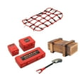 thumbnail image 2 of 1/10 Car Crawler Decoration net Housse Accessoires Outil Valise Coffre Pelle Rouge, 2 of 6