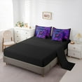 thumbnail image 5 of Castle Fairy Female Men Women Flying Butterflies Bedding Comforter Set 7 Pieces,Gradient Universe Cosmos Full Bedding Set Lightweight,Abstract Galaxy Plaid Fitted Sheet Flat Sheet, 5 of 8
