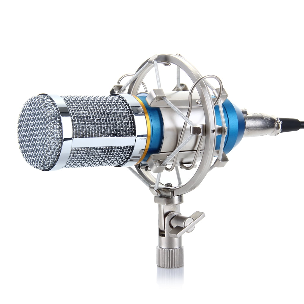 Excelvan Bm 800 Condenser Microphone Phantom Power Nb 35 Stand With Cable T1 Pop Filter Wind Screen Walmart Com Walmart Com