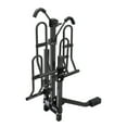 thumbnail image 2 of Reese Bike Rack 63134 Explorer; 1-1/4 Inch And 2 Inch Receiver Hitch Mount; Holds 2 Bikes; Up To 90 Pound Weight Capacity; Bike Tire Clamp; Without Lock; Foldable; Powder Coated Black; Steel, 2 of 15