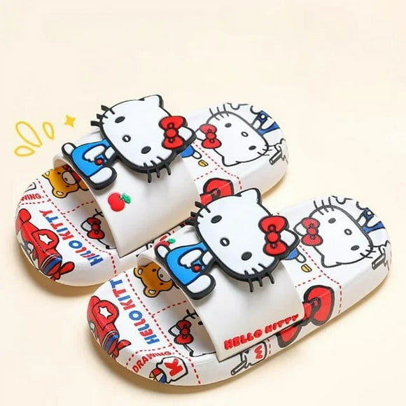 2024 Cute Hello Kitty Anti-slip Children‘s Slippers Summer Girls Indoor Bath Non-slip Baby Home Boys‘ Slippers Kids Garden Shoes zeruo