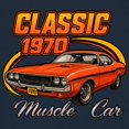 thumbnail image 3 of Vintage Classic 1970 Muscle Car Men's Tank Top American Power Legendary V8 Performance, 3 of 7