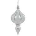 thumbnail image 3 of Northlight 8ct Silver Shatterproof Finial Christmas Ornaments, 4.75", 3 of 5