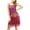 r-131Hot Pink39, variant on Females Dress Mesh Fabric Elegant Latin Dance With Sparkling Sequins For Practice Performance Competition Ballroom Party Events Stylish Home Sundress,Hot Pink