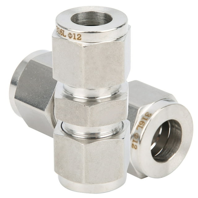 Adaptador de tubo de compresión de acero inoxidable, 2 piezas Adaptador de tubo de compresión de ajuste de compresión de acero inoxidable 316 Aspecto llamativo