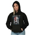 thumbnail image 3 of Liberty Death Skull Crossbones Flag Unisex Plus Fleece Graphic Hoodie Brisco Brands 3X, 3 of 6