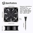 thumbnail image 2 of Ventilador de refrigeración Wathai AC 12038 120 mm x 38 mm 110 V 120 V Dual Ball, 2 of 7