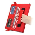 thumbnail image 4 of Dteck Case for iPad Air 13 inch 2024/iPad Pro 12.9" 2022/2021/2020,Folio Stand PU Leather Cover with Hand Strap, Crossbody Protective Case w/Pen Holder Card Slots Envelope Pocket Wallet Case,Red, 4 of 8