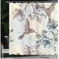 thumbnail image 4 of Ambesonne Nature Shower Curtain, Birds Hibiscus Flowers, 69"Wx84"L, Teal Brown, 4 of 5