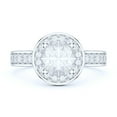 thumbnail image 2 of Sterling Silver 1CT Simulated Round Brilliant Cut Diamond Halo Promise Engagement Ring (9), 2 of 6