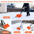 thumbnail image 6 of Aootek 18-Inch Wide Snow Shovel with Auxiliary Handle for Effortless Clearing on Driveways & Sidewalks, Orange, 6 of 6