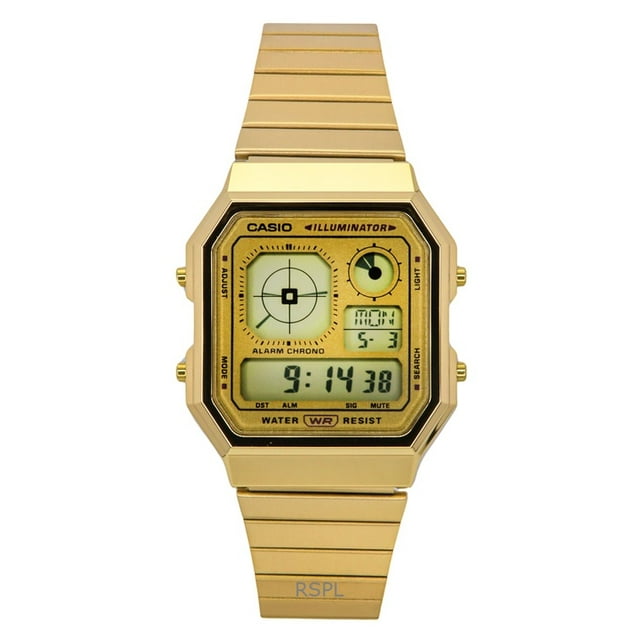 Casio Vintage Digital Stainless Steel Quartz A130WEG-9A Unisex Watch