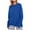 Blue, variant on Lovskoo Sweaters for Women Trendy Casual Wear Long Sleeve Round Neck Sweater Blue
