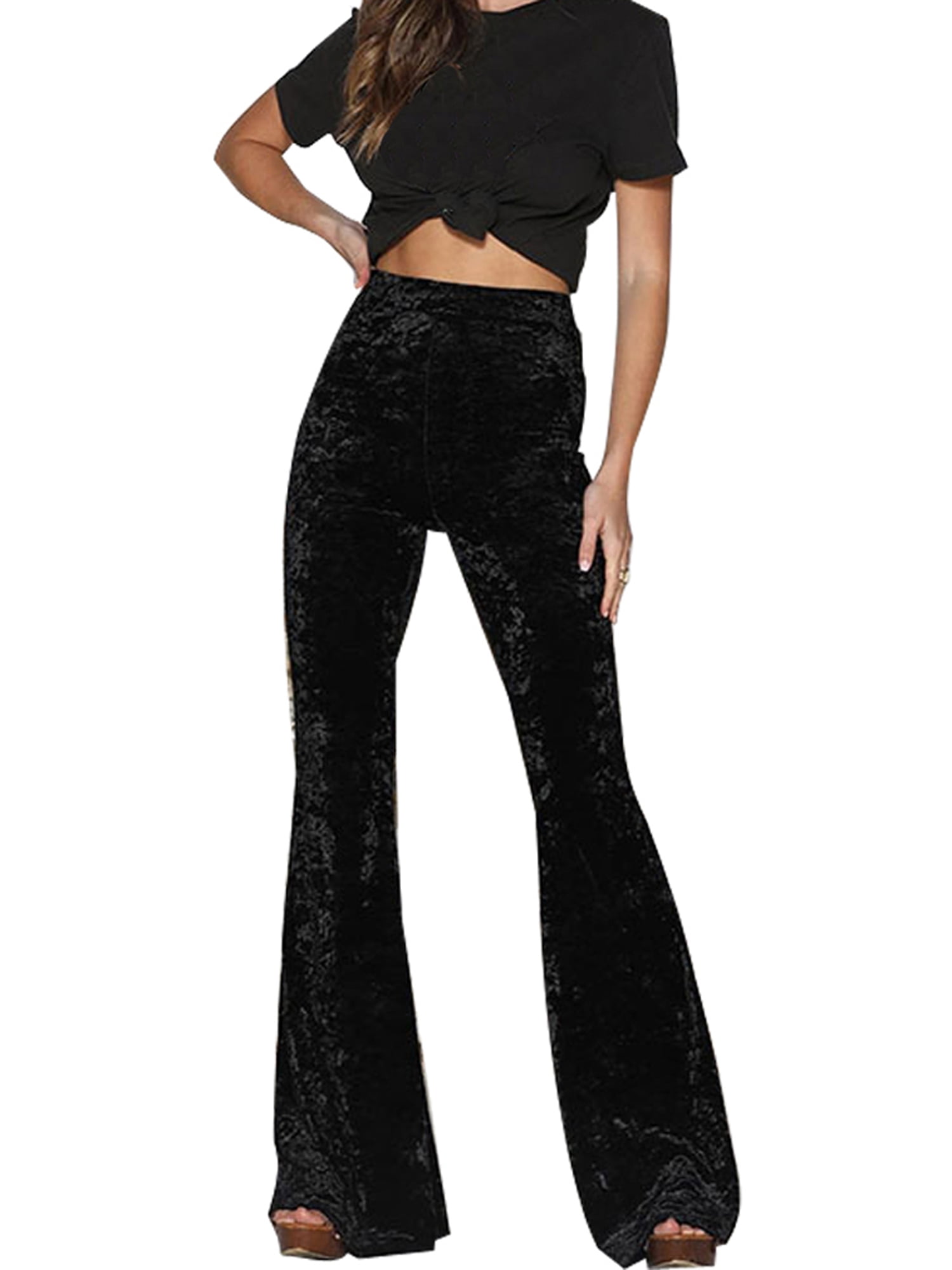 stretchy bell bottom flare pants