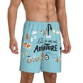 thumbnail image 2 of Fotbe Let's Go on an Adventure Pajama Shorts for Men, Men's Pajama Bottoms, Sleepwear,Short Pajama Pants-Medium, 2 of 9