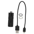 thumbnail image 1 of Mini linterna LED recargable EDC, linterna micropotente con batería incorporada, cable USB, 1 of 10