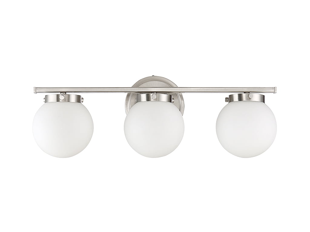 Trade Winds Antoinette 3-Light 24" Bathroom Vanity Light in Brushed Nickel