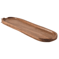 thumbnail image 3 of Teak Rectangular Wooden Plate Small Leaf Fruit Snack Tray Sushi Spoon Shelf, 3 of 9