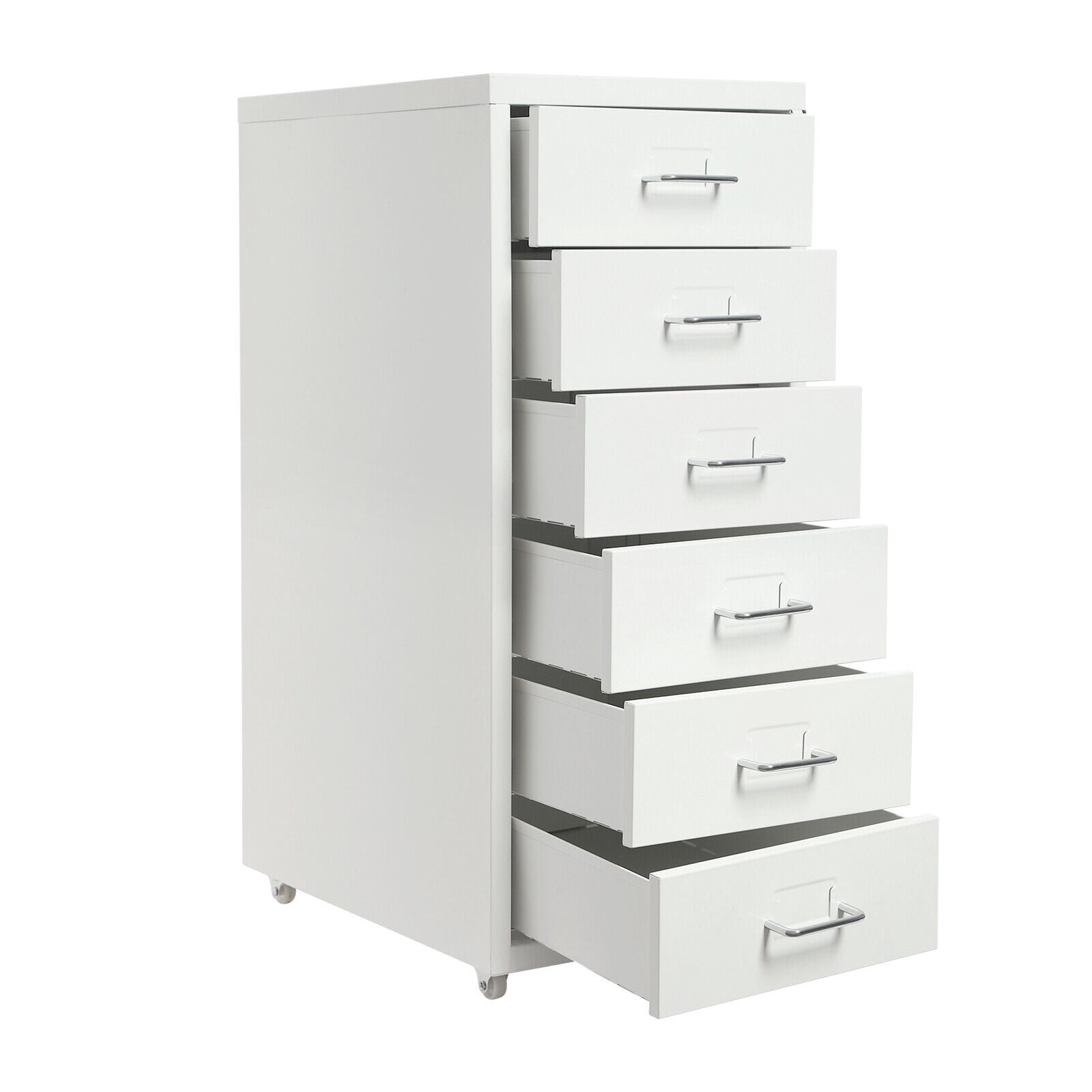 TFCFL 6 Drawers Filing Cabinet Metal Vertical File Cabinet Lockable Storage Cabinet Organizer with 4 Wheels