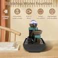 thumbnail image 2 of Indoor Tabletop Fountain Water Features with Lights Indoor Waterfall Fountains Mditation Relaxation Indoor Fountain for Home Office Decoration 3 Pin UK Plug Included, 2 of 7