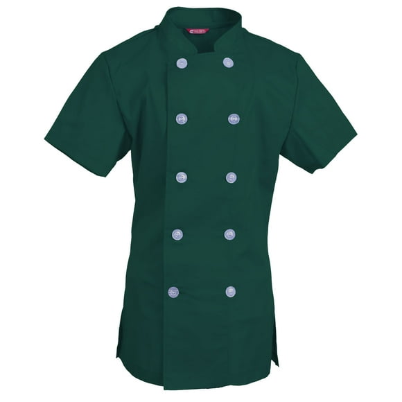 Women's Chef Coat Short Sleeve Chef Shirt Cook Coat Barista Baker Uniform Restaurant Clothes Barista Shirt