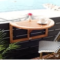 thumbnail image 2 of Safavieh Outdoor Collection Balcony Hanging Half Table, Natural, Owens, 2 of 8