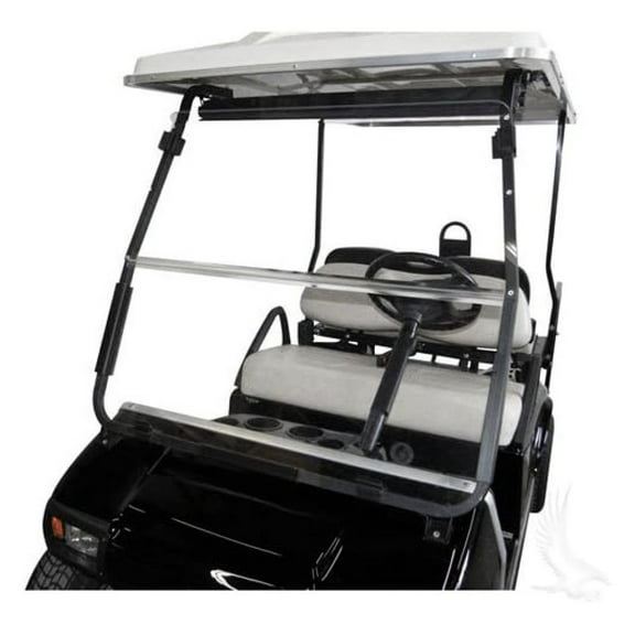 Club Car DS 2000.5 to Current Clear Fold Down Impact Resistant Windshield for CC DS 2000.5 to Current Golf Cart