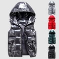 thumbnail image 2 of Women's Winter Quilted Vest, Warm Padded Inner Layer with Pockets, Bright Color Streetwear, 2 of 9
